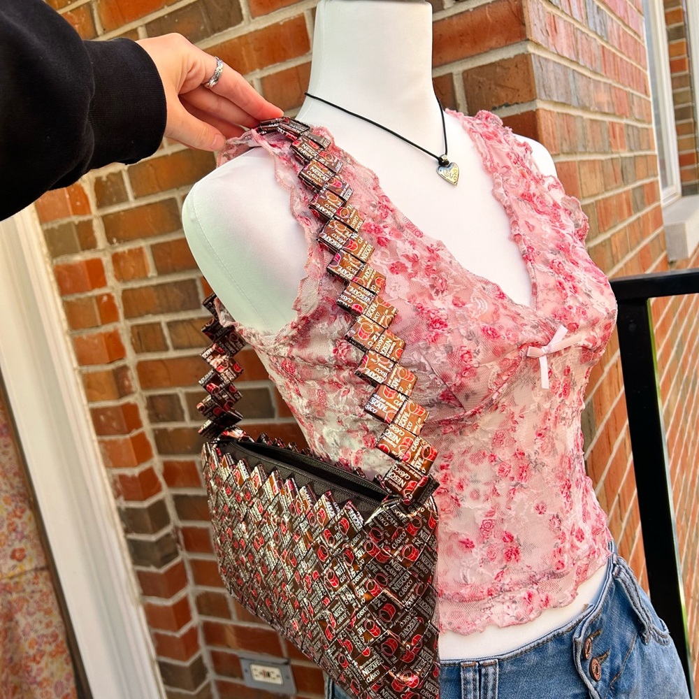 Shoulder Bag Made From Recycled Cans
